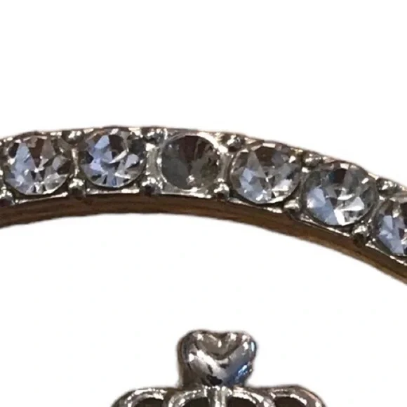 Juicy Couture Rhinestone Medallion Silver Tone Chain Link Belt Woman’s - Picture 5 of 5